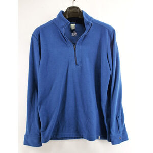 Stio Mens Large Fleece 1/2 Zip Pullover Ssweater Blue